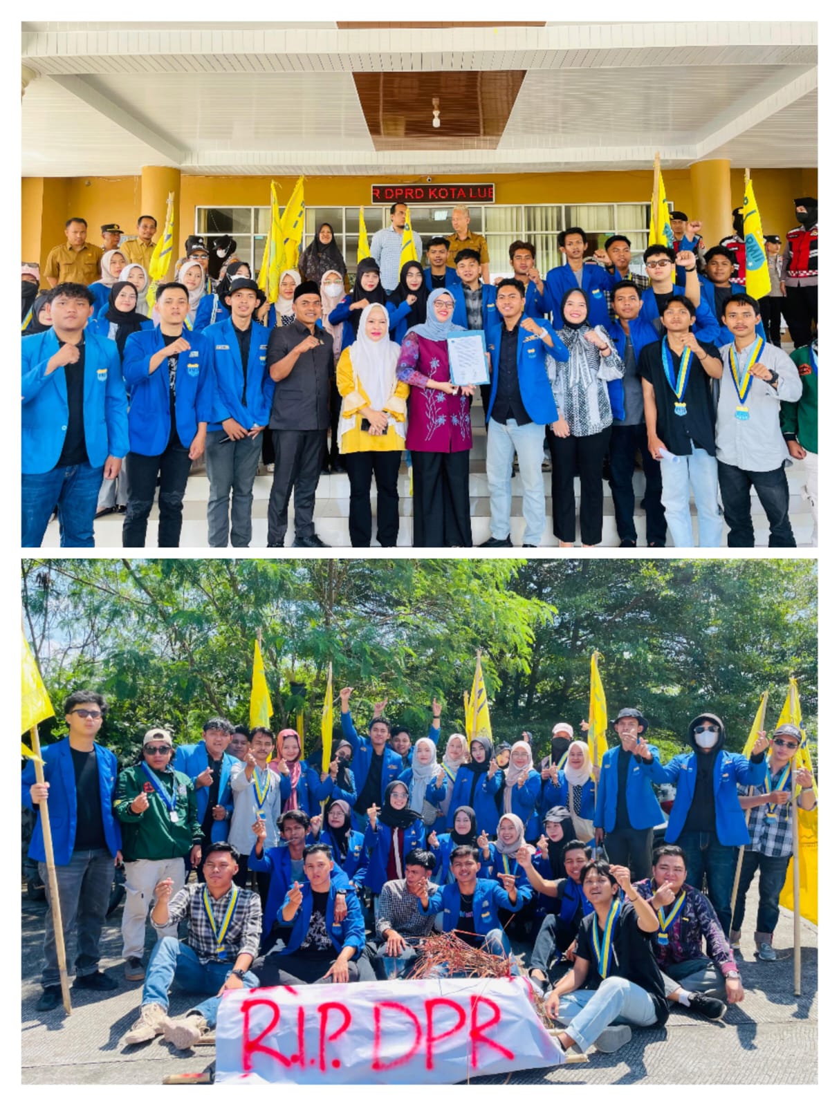PMII Lubuklinggau Gelar Aksi Peringatan Hari Lahir Pancasila di DPRD Kota Lubuklinggau